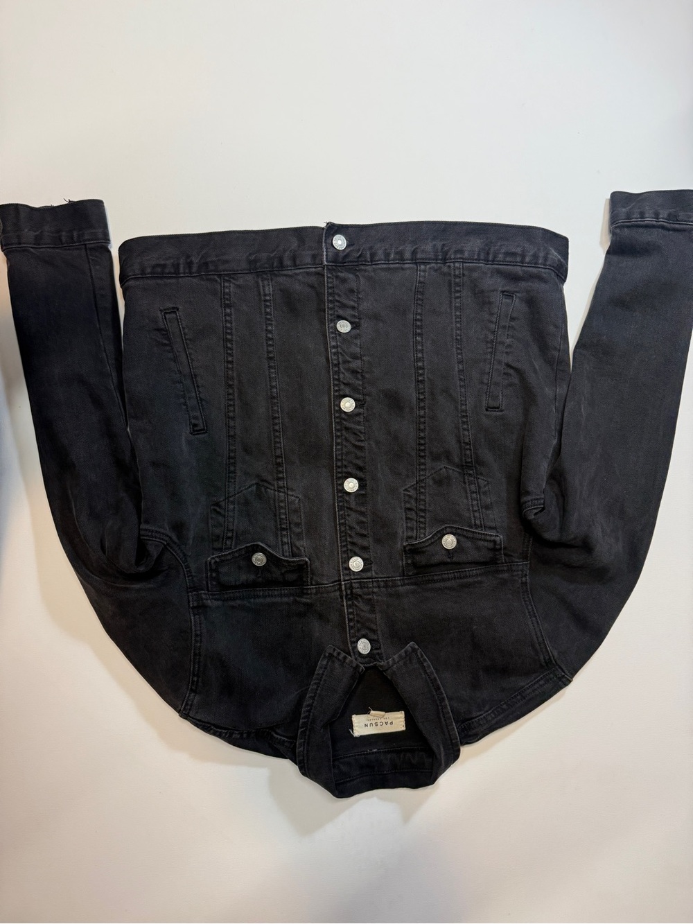 PacSun Black Denim Jacket with Branded Interior‎ Label